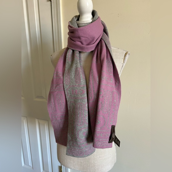 Coach Purple Grey Scarf - Picture 2 of 8